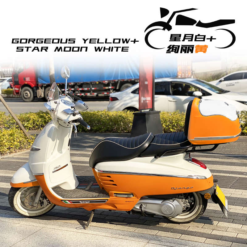 适用于标致姜戈Django150摩托车尾架尾箱 改装配件后备箱复古尾箱