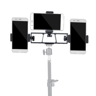 手机直播懒人支架零件夹子头云台三脚架固定夹自拍双机位多一字夹