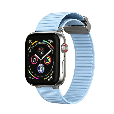 【米兰尼斯】适用苹果S11手表iwatch11表带applewatch10磁吸S9硅胶S8回环Ultra男SE3运动8创意S7腕带高级四季
