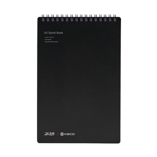 KACO不错A5不硌手活页本螺旋笔记本PP磨砂封面80g道林纸横线本学生办公记事线圈本灵活翻转便携式大学生考研