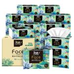 洁柔油画纸巾可湿水4层加厚80抽纸抽大包无香面巾纸餐巾纸家用