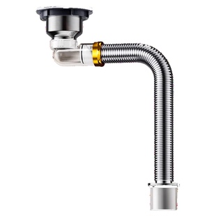 厨房水槽下水管配件洗菜盆排水管45/58mm洗碗池下水器防返臭全套