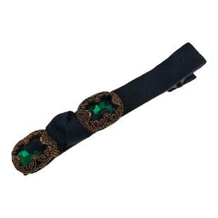 高级质感绿色复古水钻发夹女刘海夹后脑勺头饰发饰鸭嘴夹边夹顶夹