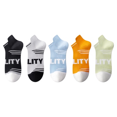 夏季男短款网眼透气抑菌运动袜