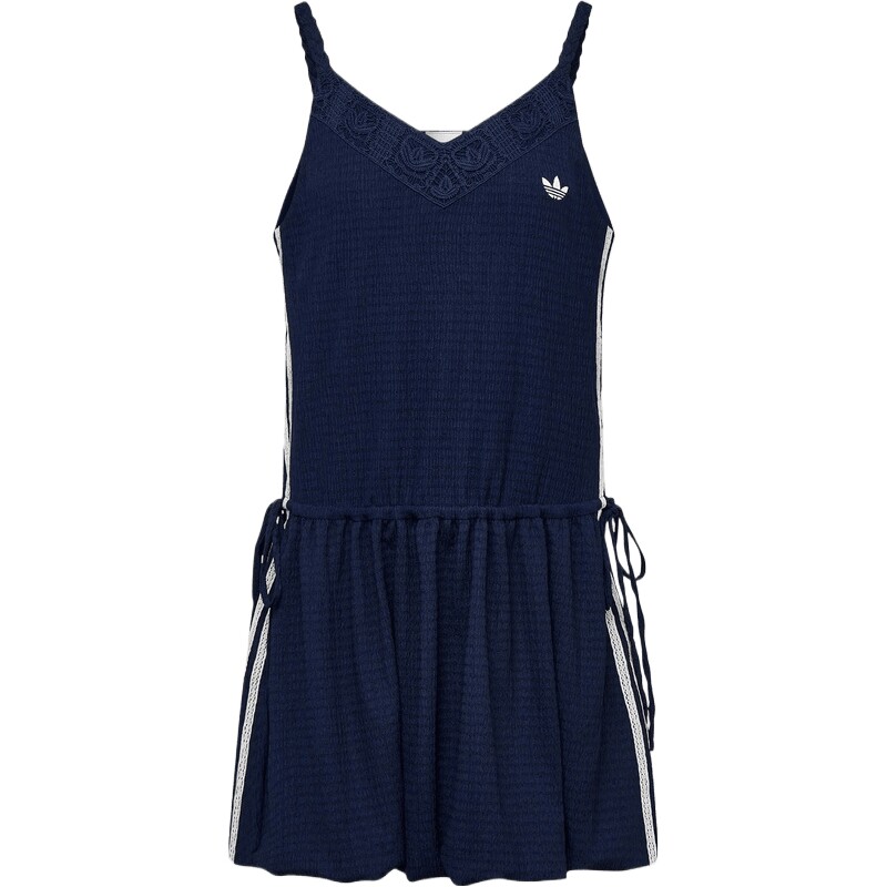 adidas阿迪达斯三叶草女子南法假日度假风吊带连衣裙花苞裙KX0725