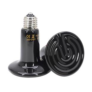 陶瓷加热灯无光灯泡宠物爬宠加温保温灯乌龟龟缸晒背寄居蟹保暖灯