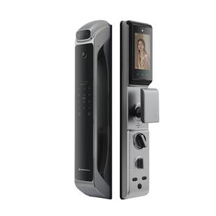 雅洁人脸识别指纹密码锁大屏猫眼电子防盗双摄入户智能门锁A810