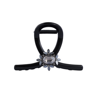 雪岩~古典风法式抓夹 仙女高级感鲨鱼夹后脑勺中号半扎发夹子饰品