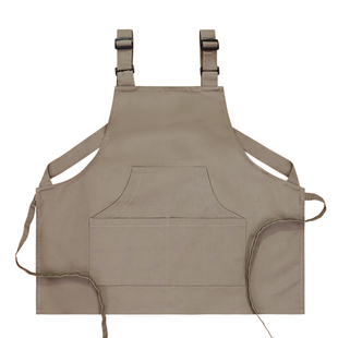 围裙女工作服防水美发美容院母婴店专用画室高级感帆布工装围腰