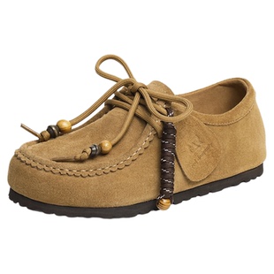 红蜻蜓袋鼠鞋女春季新款女鞋舒适软底勃肯鞋子时尚休闲鞋博肯单鞋