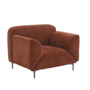 帕美迪单人飞翼意式极简风沙发椅客厅摩登沙发床可旋转可躺雪尼尔