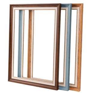 油画外框定做布数字油画框装裱窄边油画布内框画框复古像框架挂墙