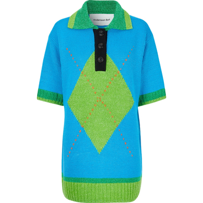 【折扣】Andersson Bell 秋冬女菱形花纹针织上衣