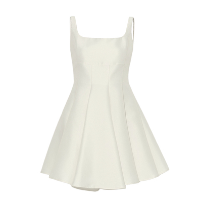 DPLAYU领缎面大摆连衣裙-短款