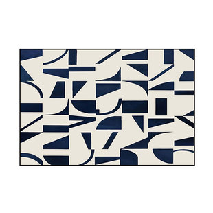 横幅横版侘寂风无框装饰画现代简约客厅餐厅酒店卧室玄关墙面挂画