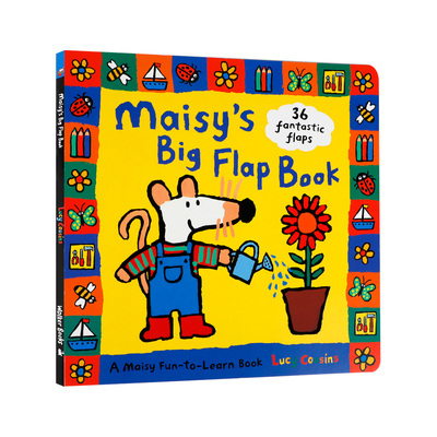 英文原版绘本Maisy's Big Flap Book小鼠波波大开翻翻书宝宝启蒙认知数字、颜色、形状早教图画书Lucy Cousins经典著作