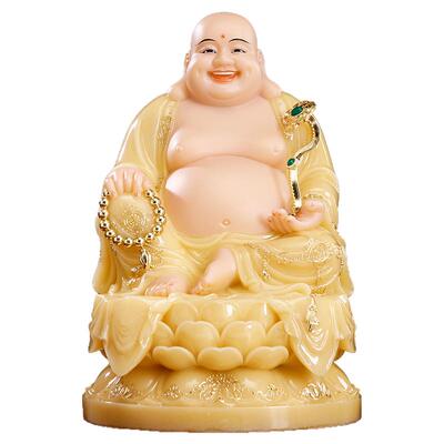 弥勒佛佛像汉白玉大肚笑佛菩萨