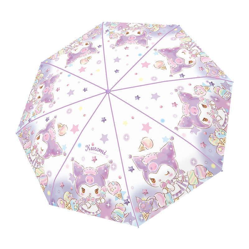 三丽鸥正版全自动三折透明雨伞