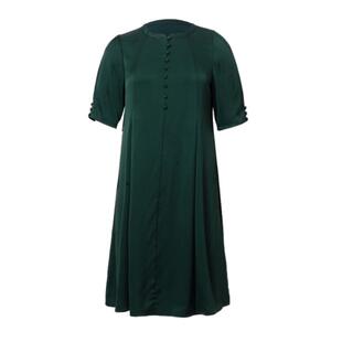 【醋酸】美丽客栈雾里青夏季新款连衣裙大码女装胖mm遮肚子中长裙