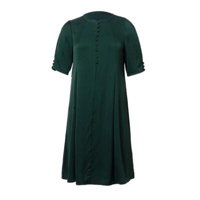 美丽客栈醋酸缎垂坠感大码连衣裙