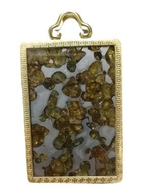 博力汉姆橄榄陨铁平安无事牌挂件