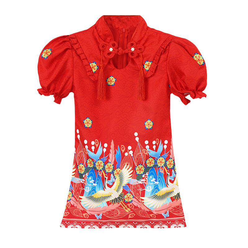 喜庆演出服服装中国风女