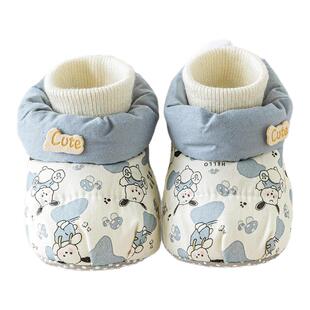 婧麒春秋婴儿鞋软底鞋袜防滑新生儿鞋子一体不掉跟0-12个月步前鞋