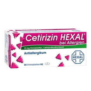 德国hexal西替利嗪抗过敏片进口官方止痒德国赫素花粉荨麻疹尘螨