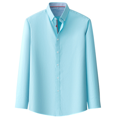 拿仑保罗纯棉牛津纺男士长袖衬衫