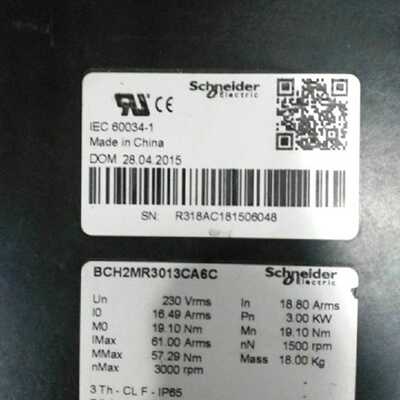 议价施耐德BCH2MM0913CF6C伺服电机全新原装质量保证