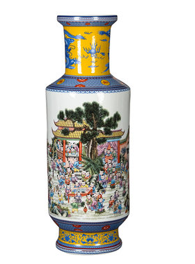 景德镇仿古高60cm陶瓷大号花瓶客厅电视柜中式富贵竹插花装饰摆件