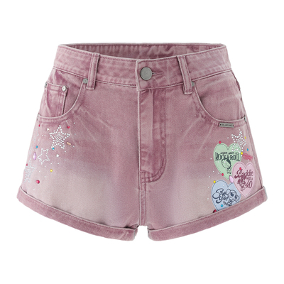 飞天小女警联名BJHG牛仔复古短裤