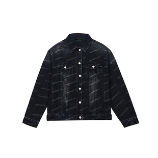 VETEMENTS纯棉满印LOGO百搭设计男女同款秋冬季牛仔外套64516003