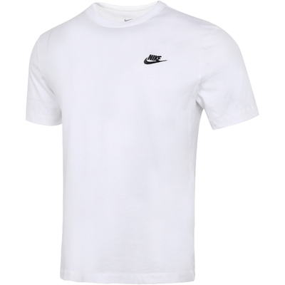 Nike耐克男女子夏季新款logo纯棉白色圆领套头运动短袖T恤AR4999