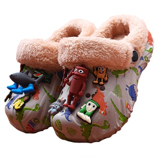 山海经儿童棉拖鞋男童秋冬季拖鞋室内男孩大童家居棉鞋新款2026