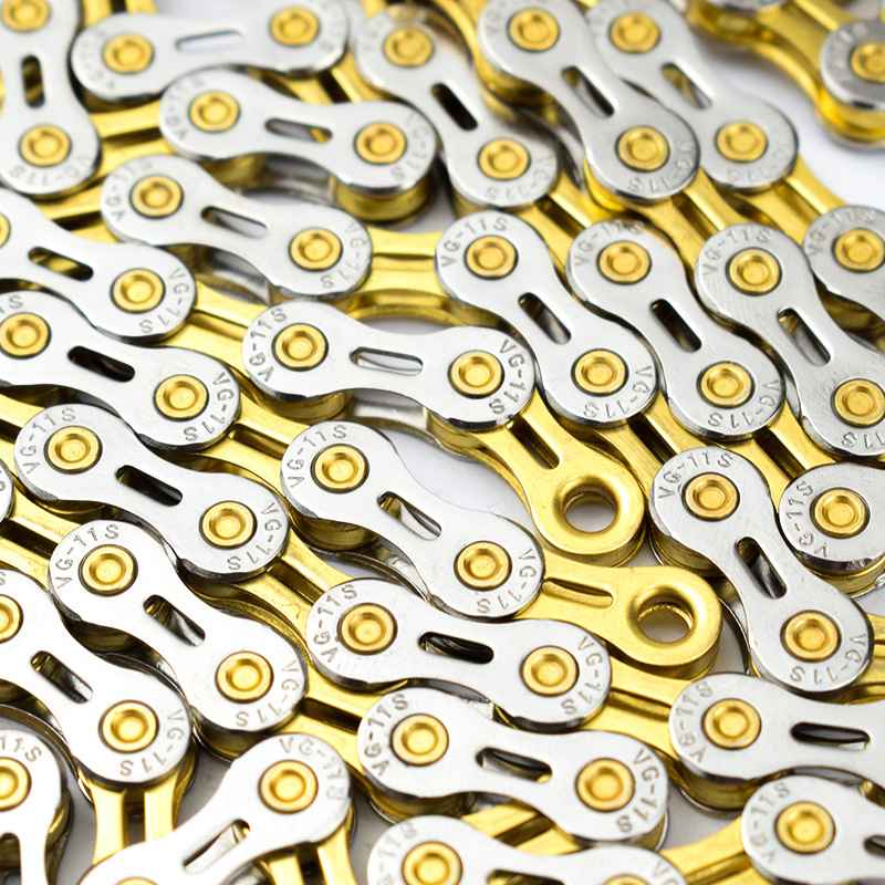 VGSports891011金色速全山地链条自行车镂空公路半链条镂空