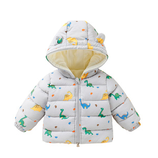 宝宝棉袄秋冬季加绒女婴幼儿衣服羽绒棉服保暖上衣男婴儿外套冬装