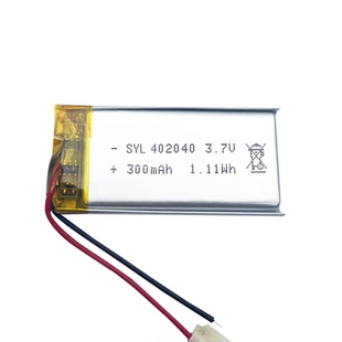 402040锂电池聚合物3.7v300mAh点读笔录音发光鞋蓝牙键盘通用电池