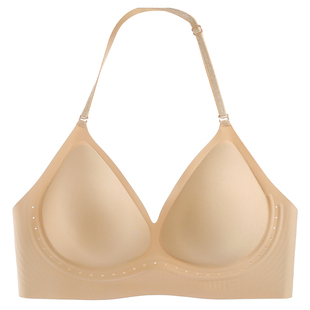 性感挂脖美背内衣女聚拢小胸2026新款爆款隐形露背文胸一体式背心