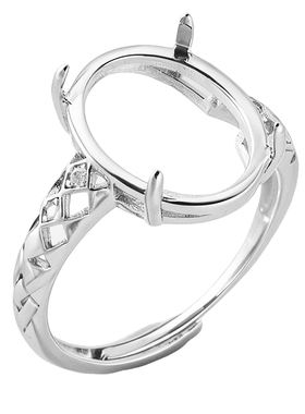 diy戒指空托铜镶嵌绿松石戒托