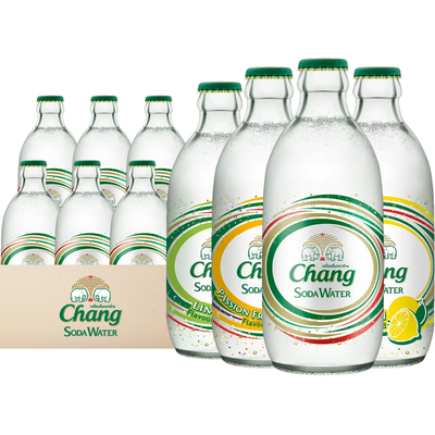 chang泰象泰国进口无糖原味苏打水气泡水325ml*5瓶碱性含汽水饮料
