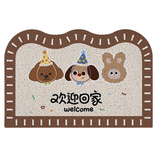 卡通丝圈入户门地垫进门口专用脚垫2026新款室外耐磨蹭土家用地毯