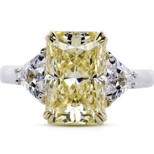 现货 香港专柜代购 英国carat london人造钻石 黄钻戒指 完美切割