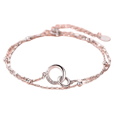 999纯银莫比乌斯环双层手链女款