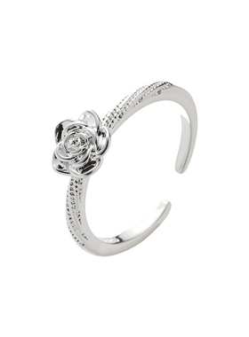 玫瑰花开口戒指女小众设计高级感
