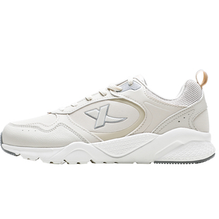 特步女鞋老爹鞋秋冬2025新款皮面防水休闲鞋子厚底增高运动鞋女款