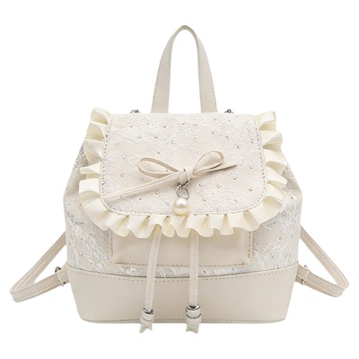 正品Kitty可爱蝴蝶蕾丝边双肩包