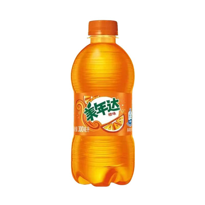 美年达橙味汽碳酸饮料夏日饮品