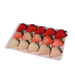 建德三色草莓新鲜应季水果红颜粉玉白露三色组合高档礼盒包装顺丰