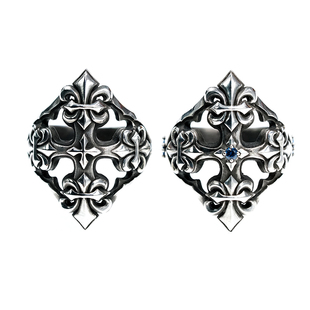 渡鸦工作室原创《信》专属设计十字架戒指童军花925银饰手工指环